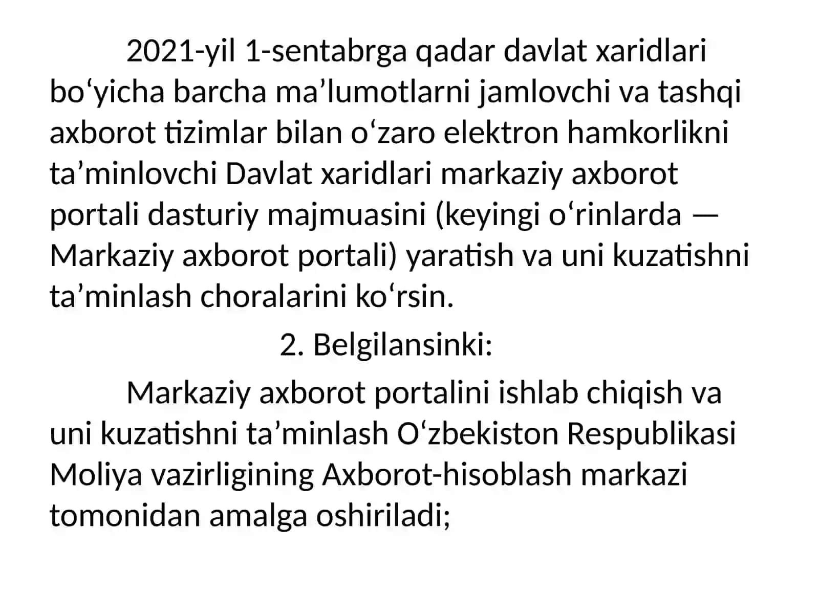 AVTOMOBIL YO’LLARINI LOYIHALASH BO’YICHA TANLOV (TENDER) SAVDOLARIDAGI ILOVALAR 3