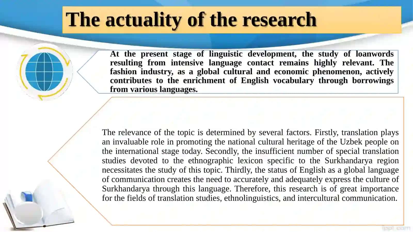THE TRANSLATION OF ETHNOGRAPHIC LEXICON SPECIFIC TO THE CULTURE OF SURKHANDARYA REGION INTO ENGLISH: PROBLEMS AND SOLUTIONS 3