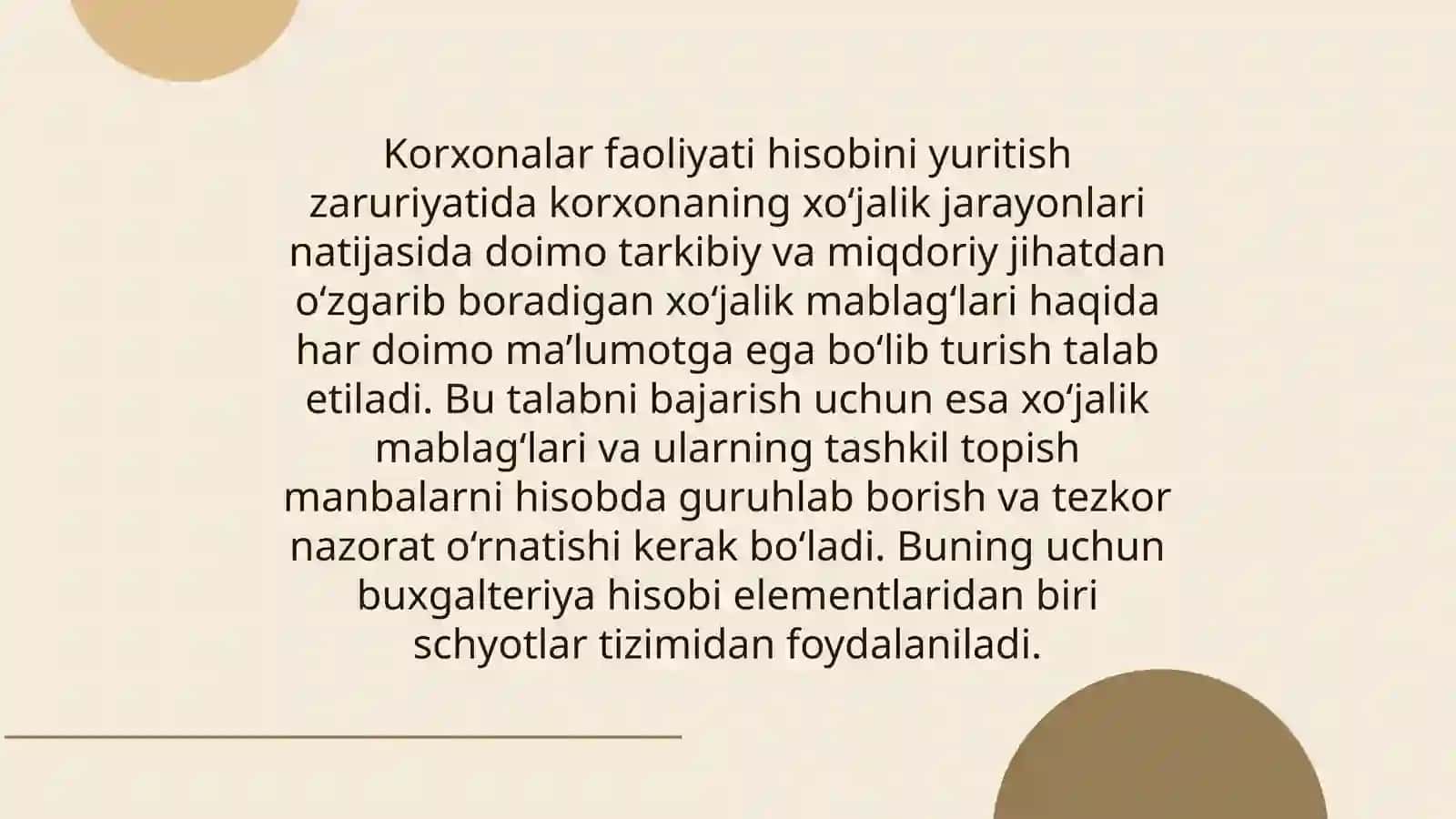 HISOB-KITOB SCHYOTI BO'YICHA BUXGALTERIYA HISOBINI YURITISH 3
