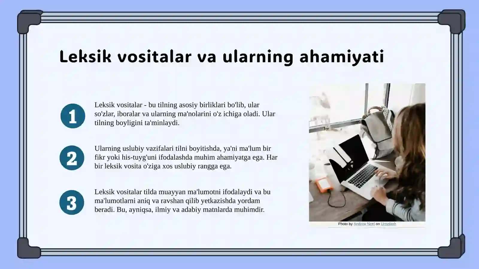 Leksik vositalarning uslubiy vazifa bajarishi 3