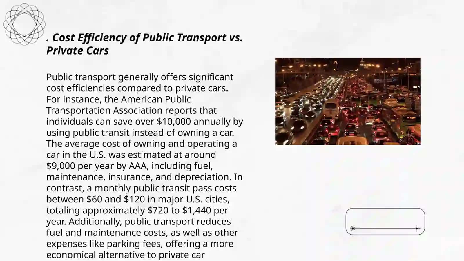 Plan: Cost Efficiency of Public Transport vs. Private Cars 3