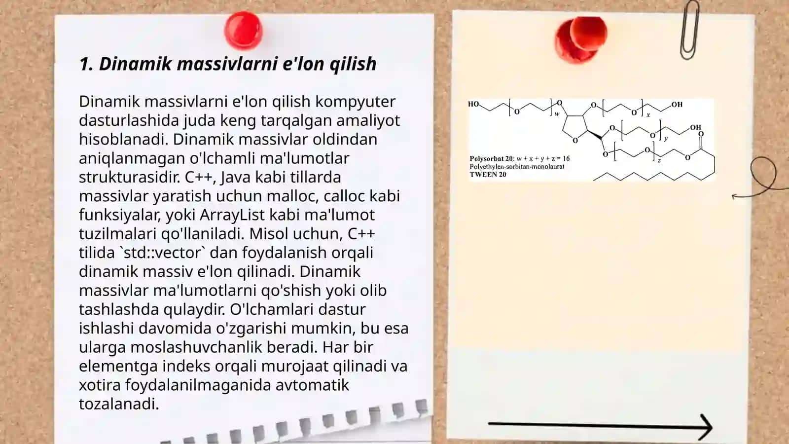 Dinamik massivlar 3