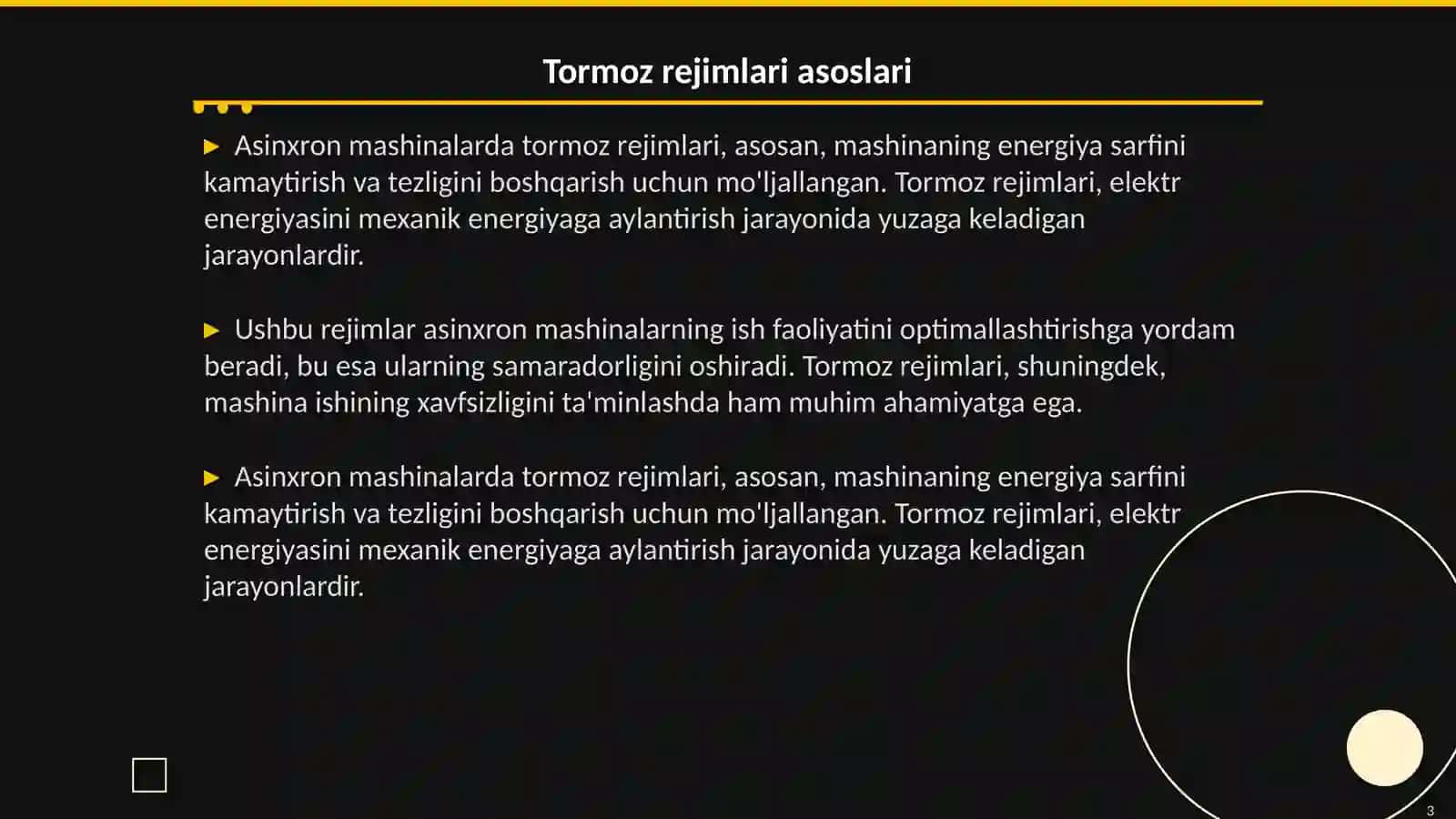 Asinxron mashinaning tormoz rejimlari 3