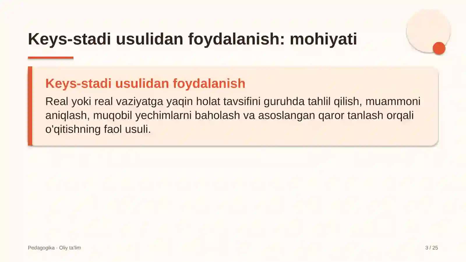 olimpiya zaxiralari kollejlarida keys stadi usulidan foydalanish 5741 3