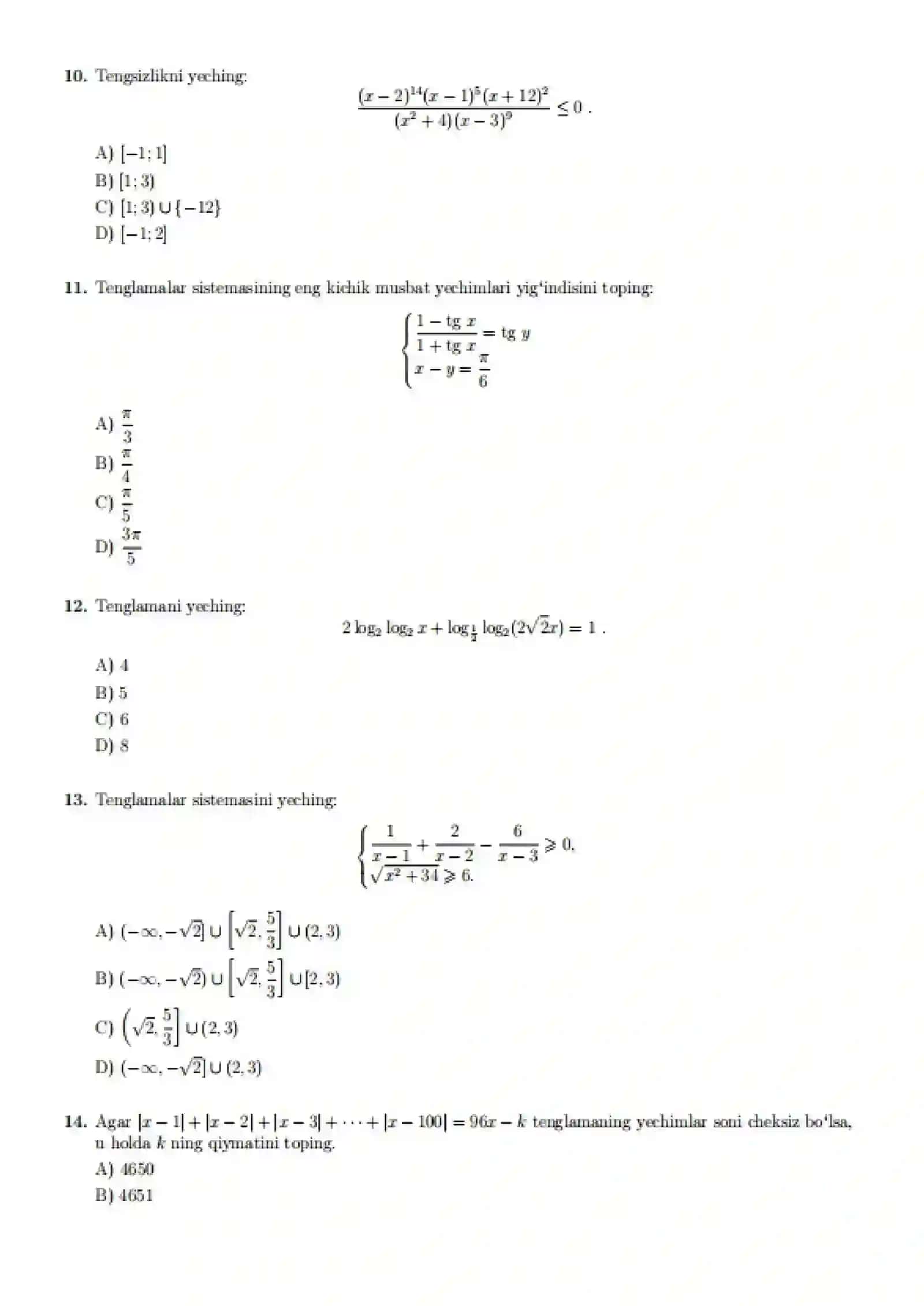 📚"Attestatsiya imtihoniga tayyorgarlik — 50 talik ORIGINAL TEST" 3