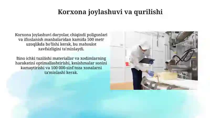 Kimyo-farmasevtikakorxonalarivaishchi-xodimlargaqoʻyiladigantalablar. GMP 3