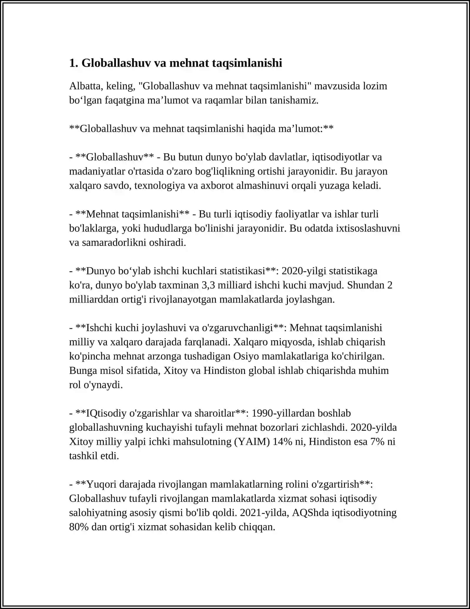 MUTAXASISLARNI ISH OʻRINLARIGA OPTIMAL TAQSIMLASH MASALAR 3