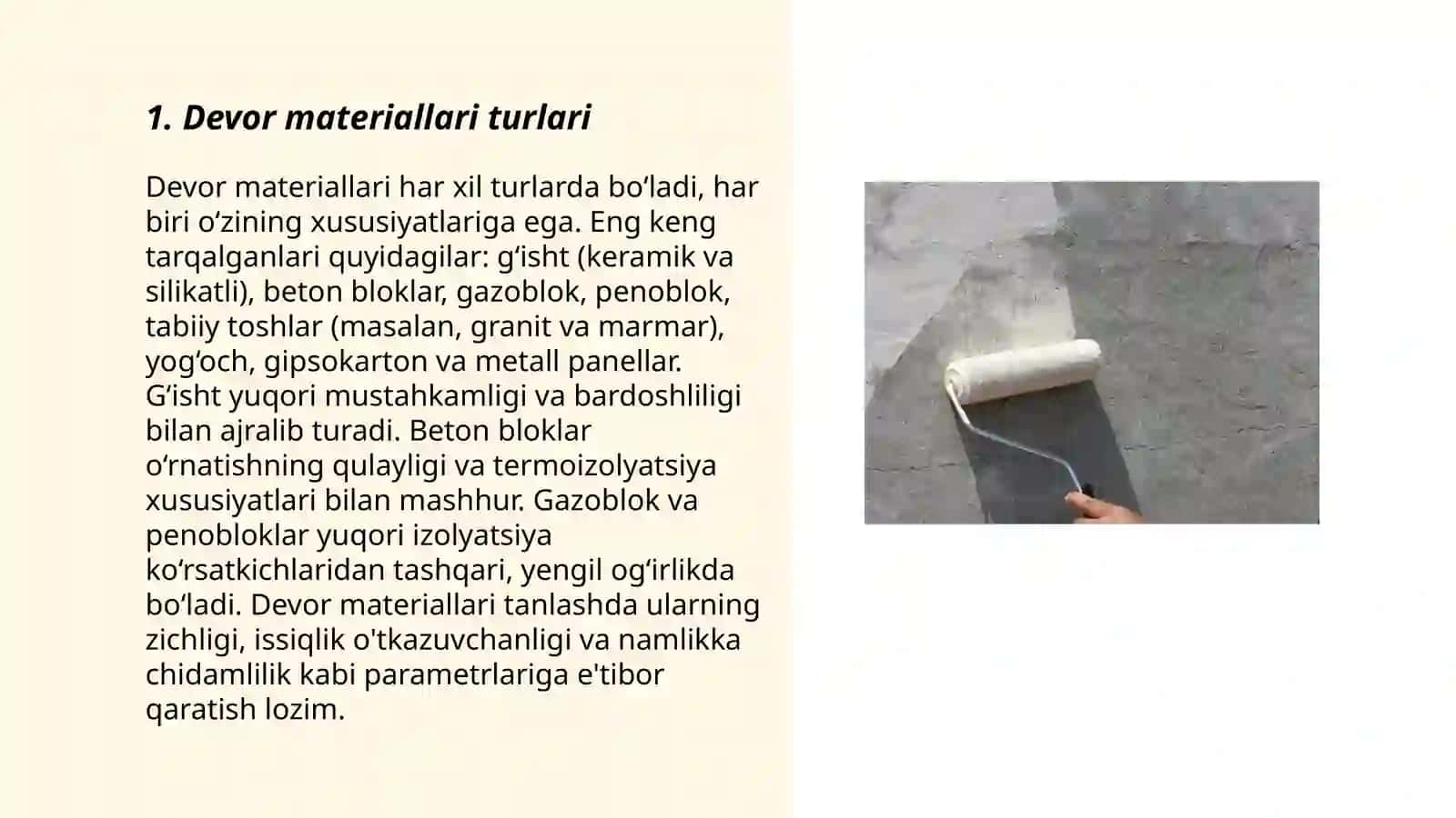 Devor materiallari turlari 3