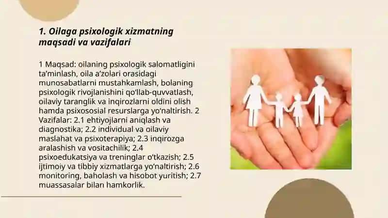 Oilaga psixologik xizmatni tashkil etish 3