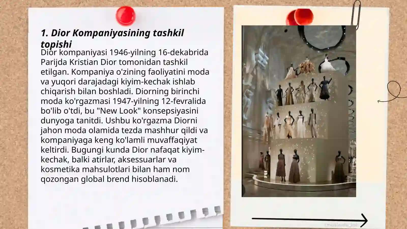 Dior Kompaniyaning tashkil topishi va rivojlanish tarixi 3
