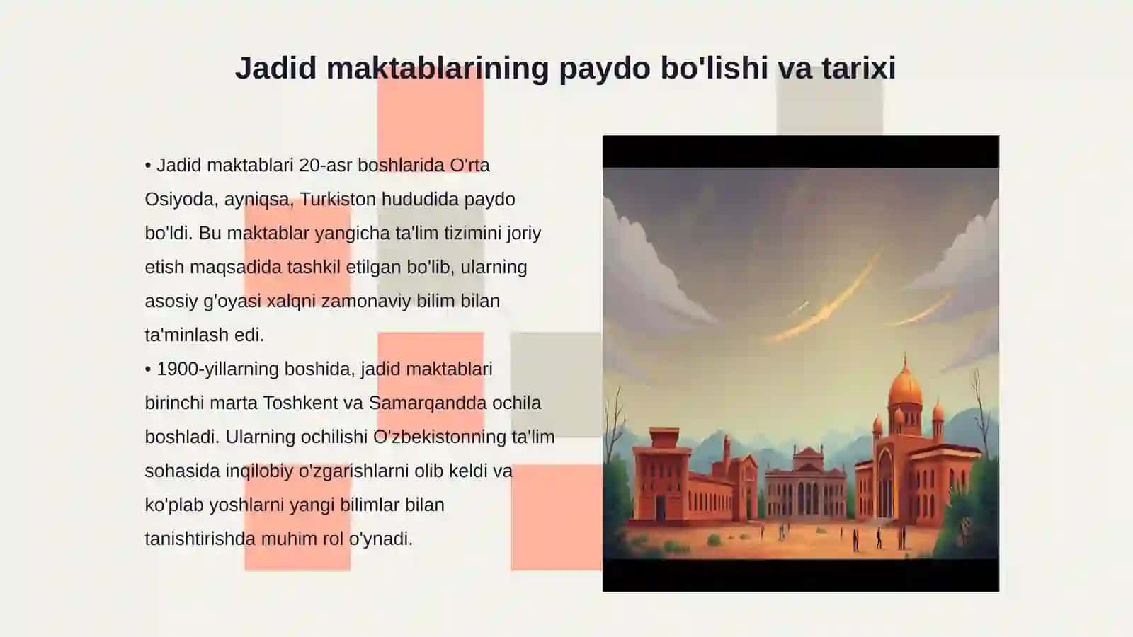 Jadid maktablari ochilishida Munavvarqori Abdurashidxonovning o’rni va ro’li 3