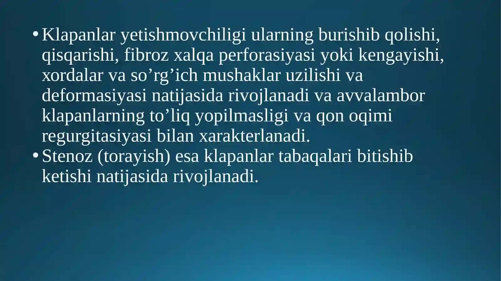 Yurak orttirilgan nuqsonlari-аsоsini klаpаn аppаrаti 3