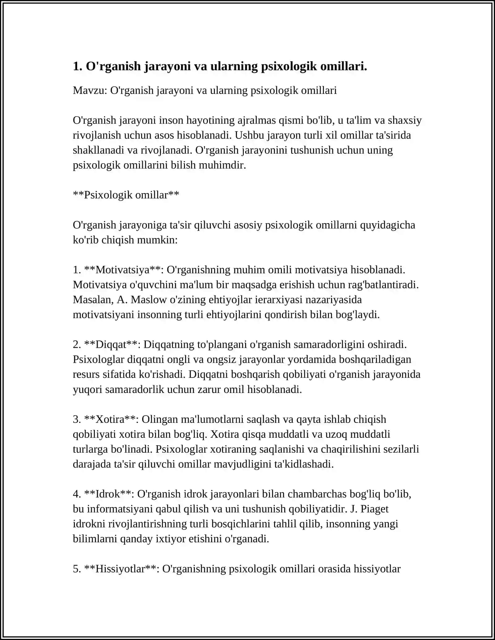 KASBGA KOʻNIKISHNING PSIXOLOGIK MASALALARI 3