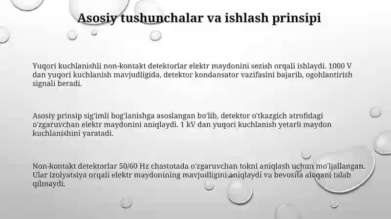 1000V dan yuqori kontaktsiz kuchlanish ko'rsatgichlari 3
