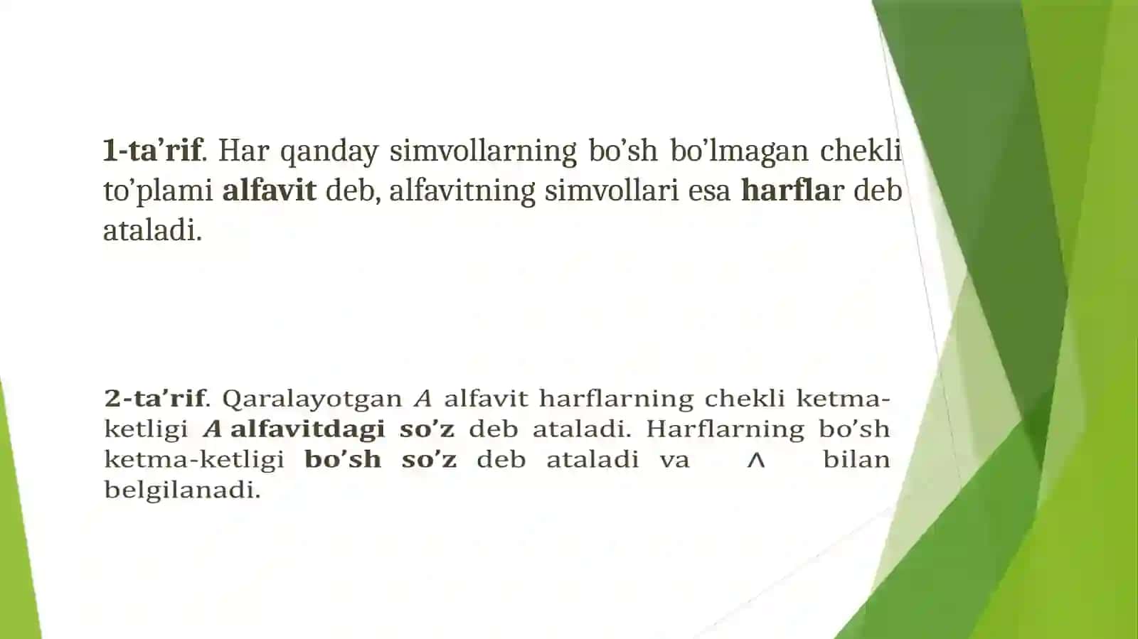 Diskret matematika va matematik mantiq fanida taqdimoti 3