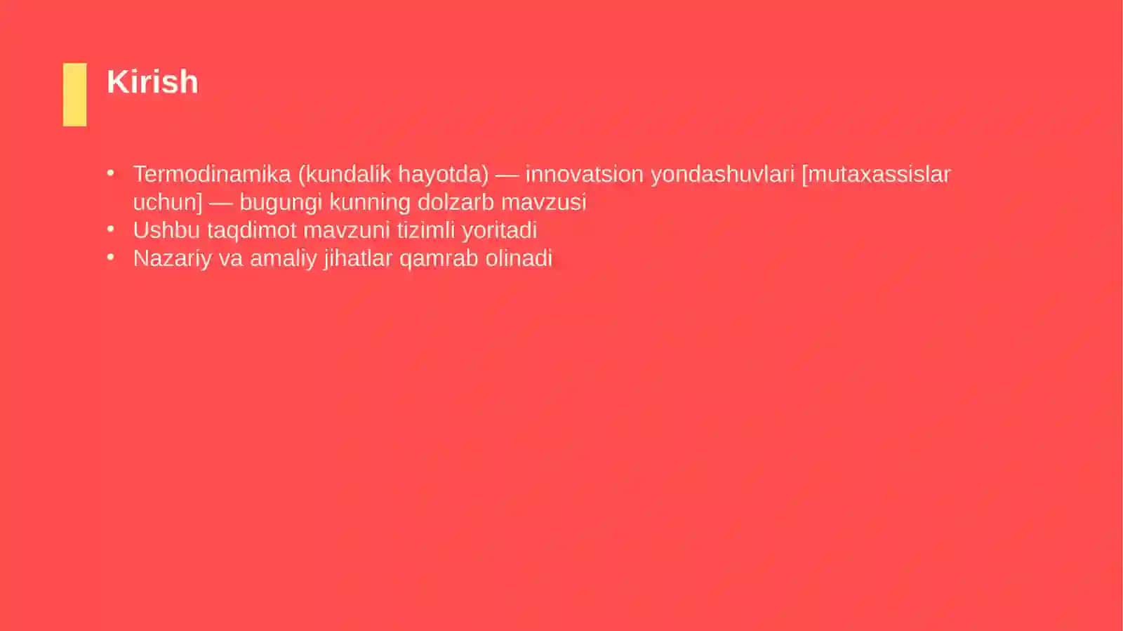 Termodinamika (kundalik hayotda) — innovatsion yondashuvlari [mutaxassislar uchun] 3