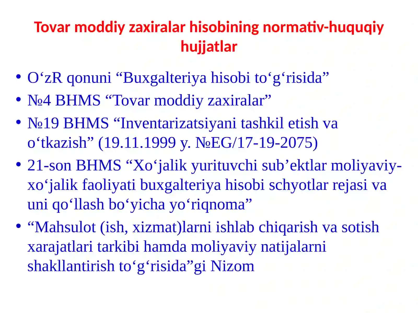 Materiallar hisobi 3