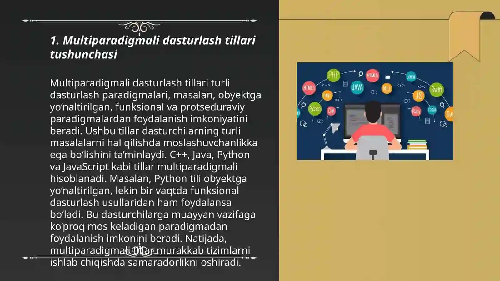 Multiparadigmali dasturlash tillari 3