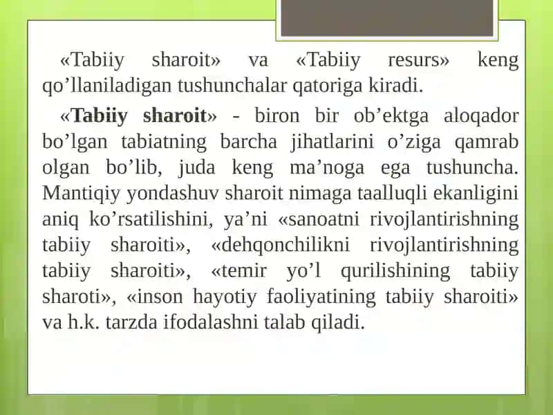 QISHLOQ XO’JALIGIDATABIIY RESURSLAR VA ULARDAN OQILONA FOYDALANISH 3