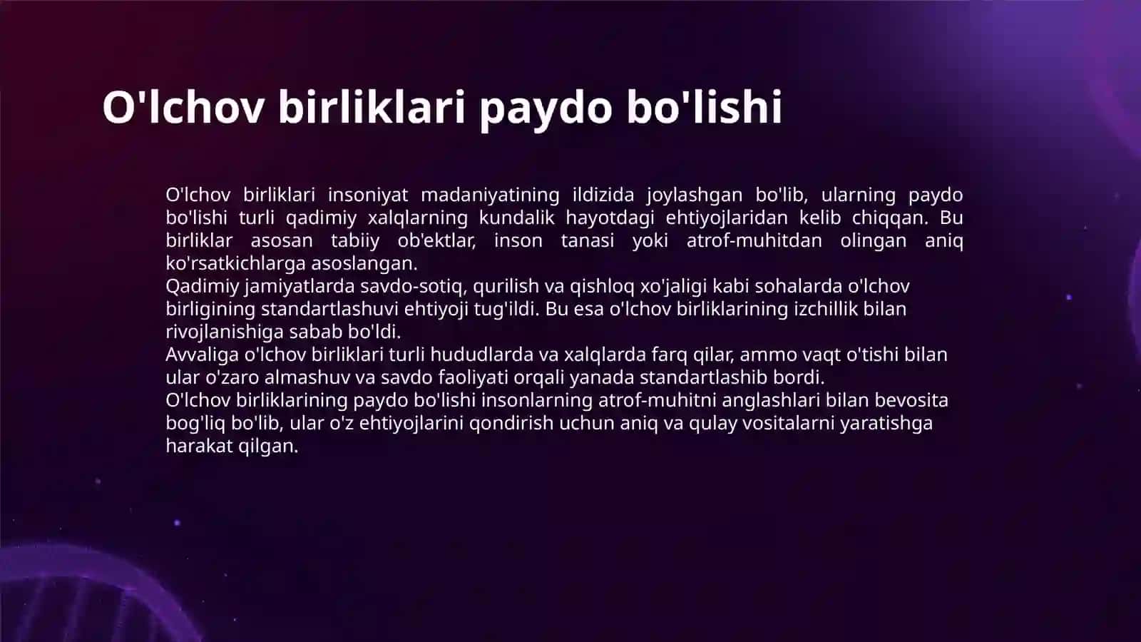 MIQDORLARNING QADIMIY VA TURLI XALQLARGA OID NOSTANDART O'LCHOV BIRLIKLARI. MIQDORLARNING ETALON BIRLIKLARI KELIB CHIQISHI VA SAQLANISHI 3