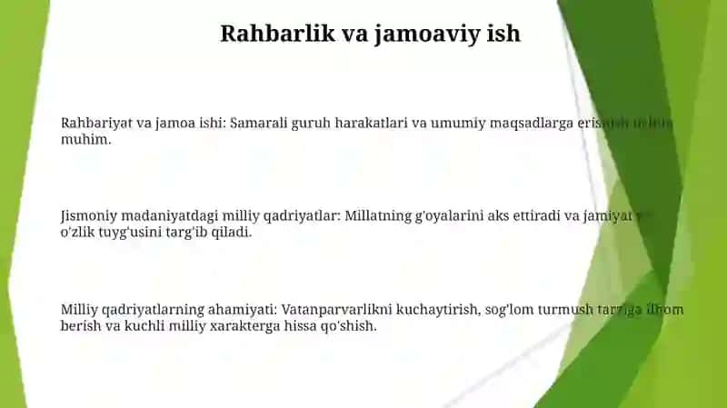 Jismoniy madaniyatning milliy qadriyatlari va ularning oʻrni 3