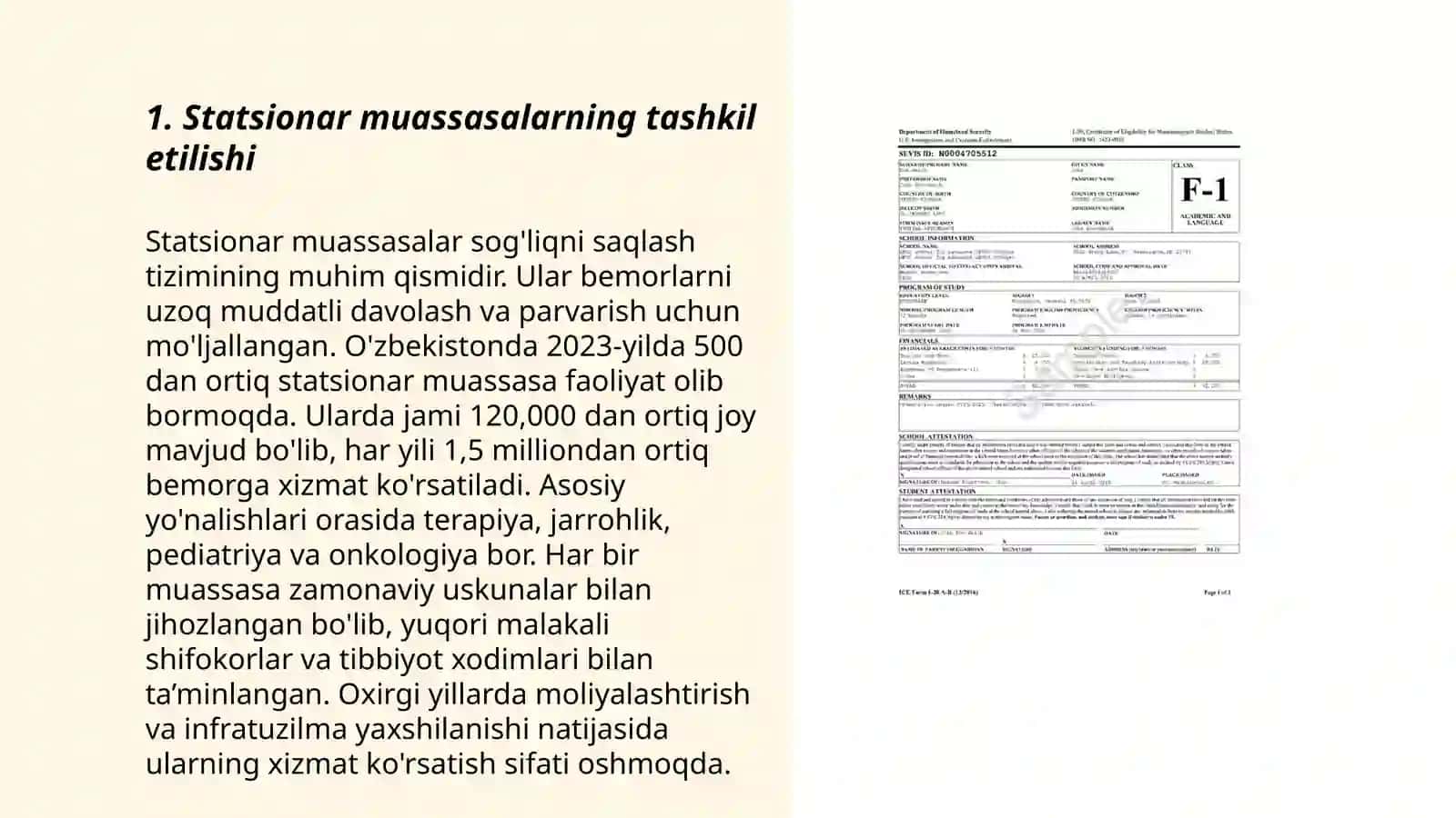 Statsionar muassasalarining ish faoliyatini tashkil qilish 3