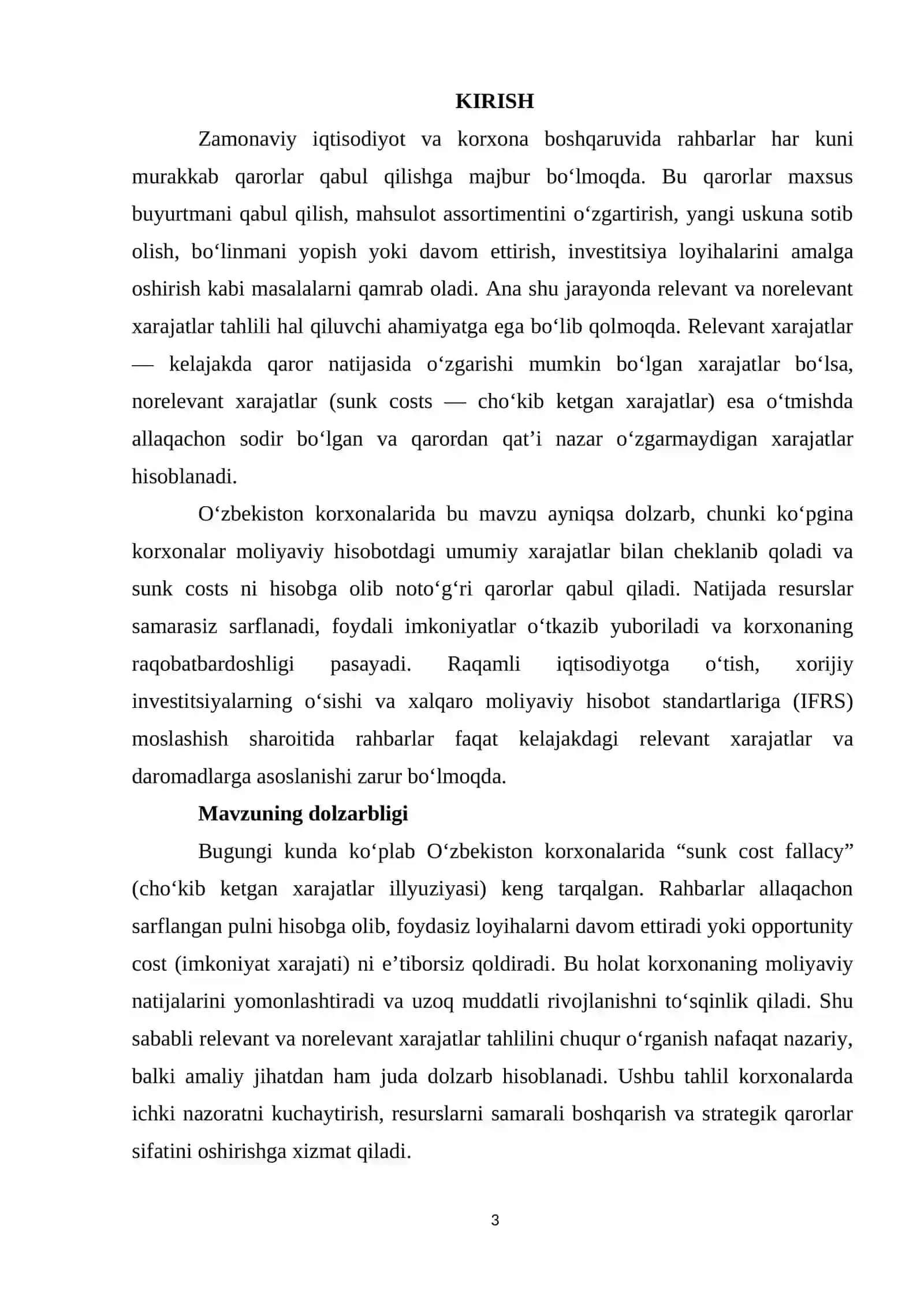 Boshqaruv qarorlarini qabul qilishda relevant va norelevant xarajatlarning roli 3