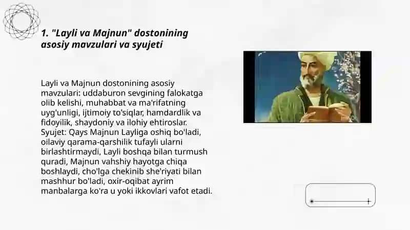"Layli va Majnun" dostonining asosiy mavzulari va syujeti 3