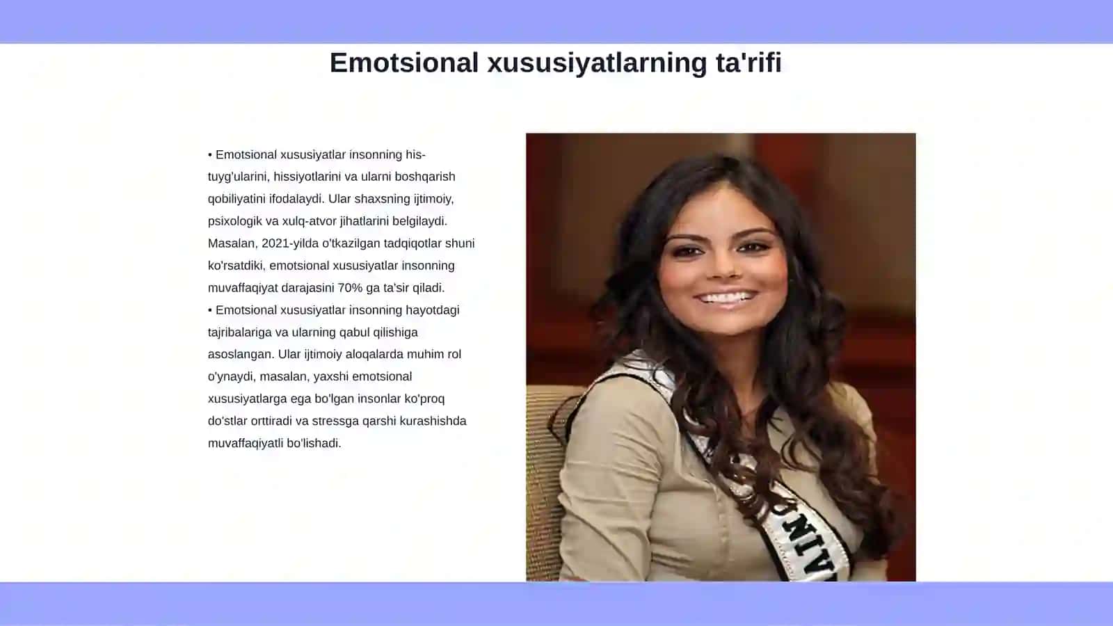 Emotsional xususiyatlarning asosiy ko'rsatkichlari 3