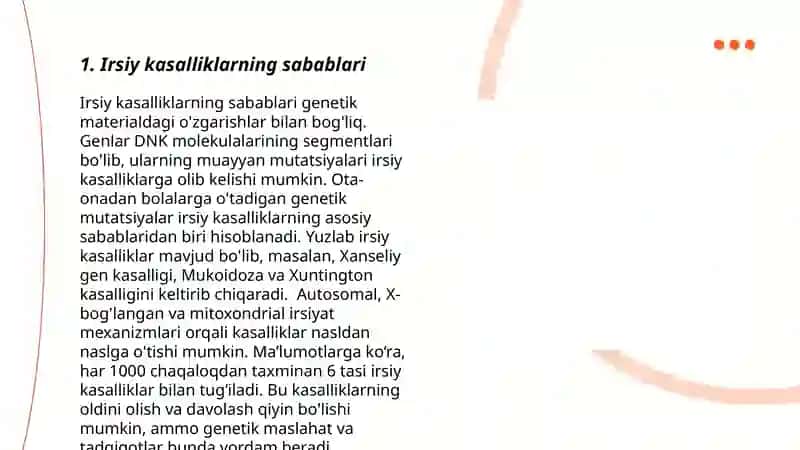Irsiy kasalliklar 3