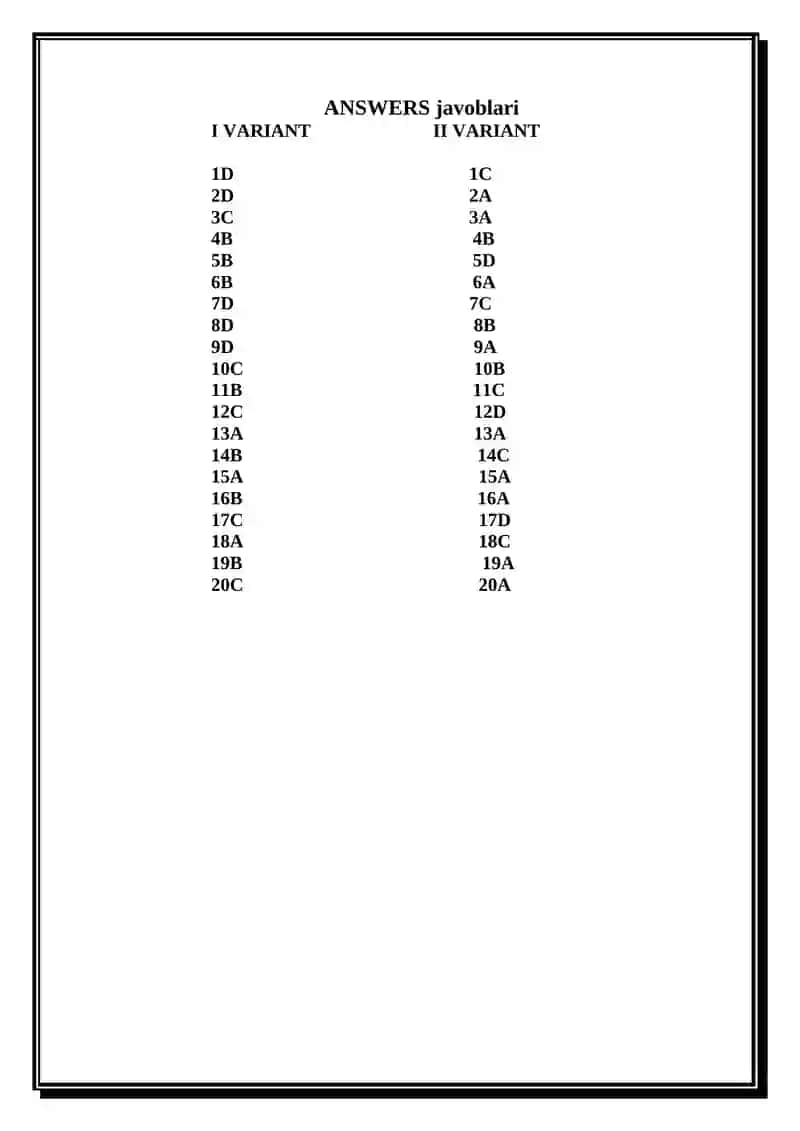 Test for the 8th form 3