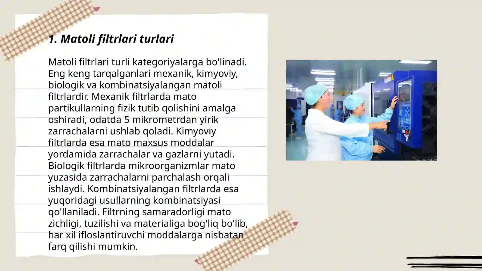 Matoli filterlar 3