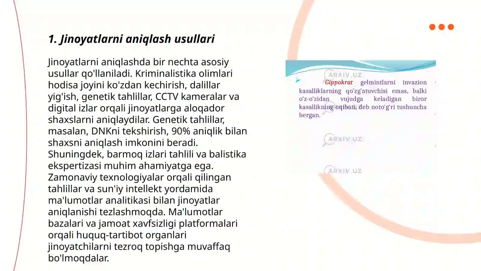 Kriminalistika fanining vazifalari va tizimi 3