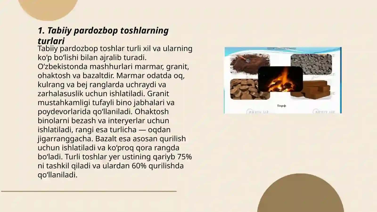 Tabiiy pardozbop tosh materiallarini tayyorlash texnologiyalari 3
