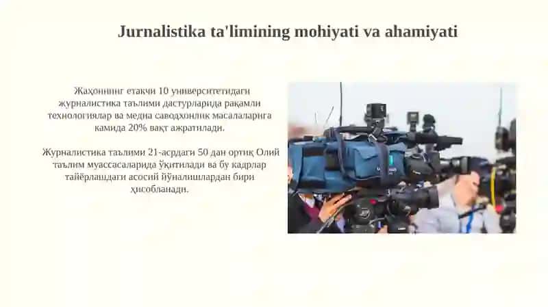 Jurnalistika ta'limi 3