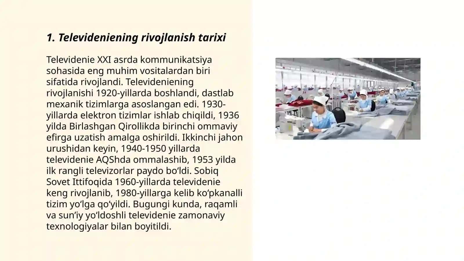 Televideniening rivojlanish tarixi 3