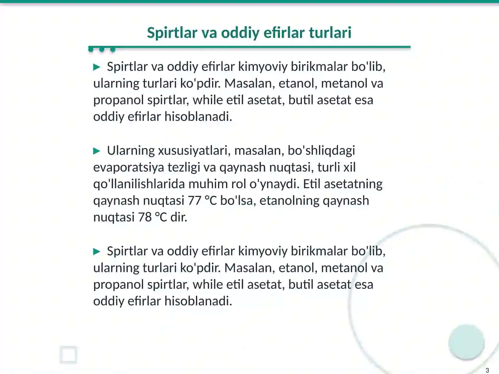 Spirtlar va oddiy efirlar IQ spektrlari 3