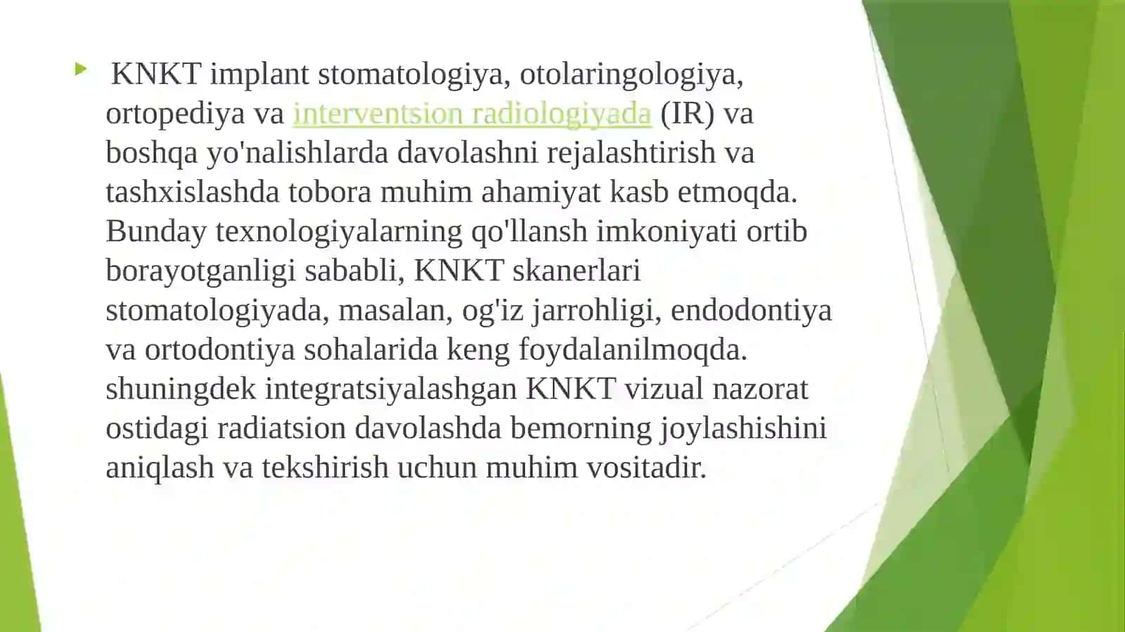 KLIKT asosida dental implantatsiyani 3D-rejalashtirishda sun’iy intellektdan foydalanish 3