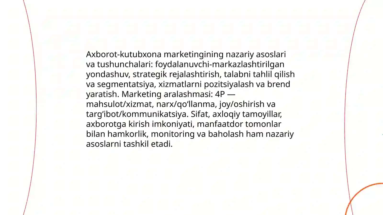 Axborot-kutubxona marketingining nazariy asoslari va tushunchalari 3