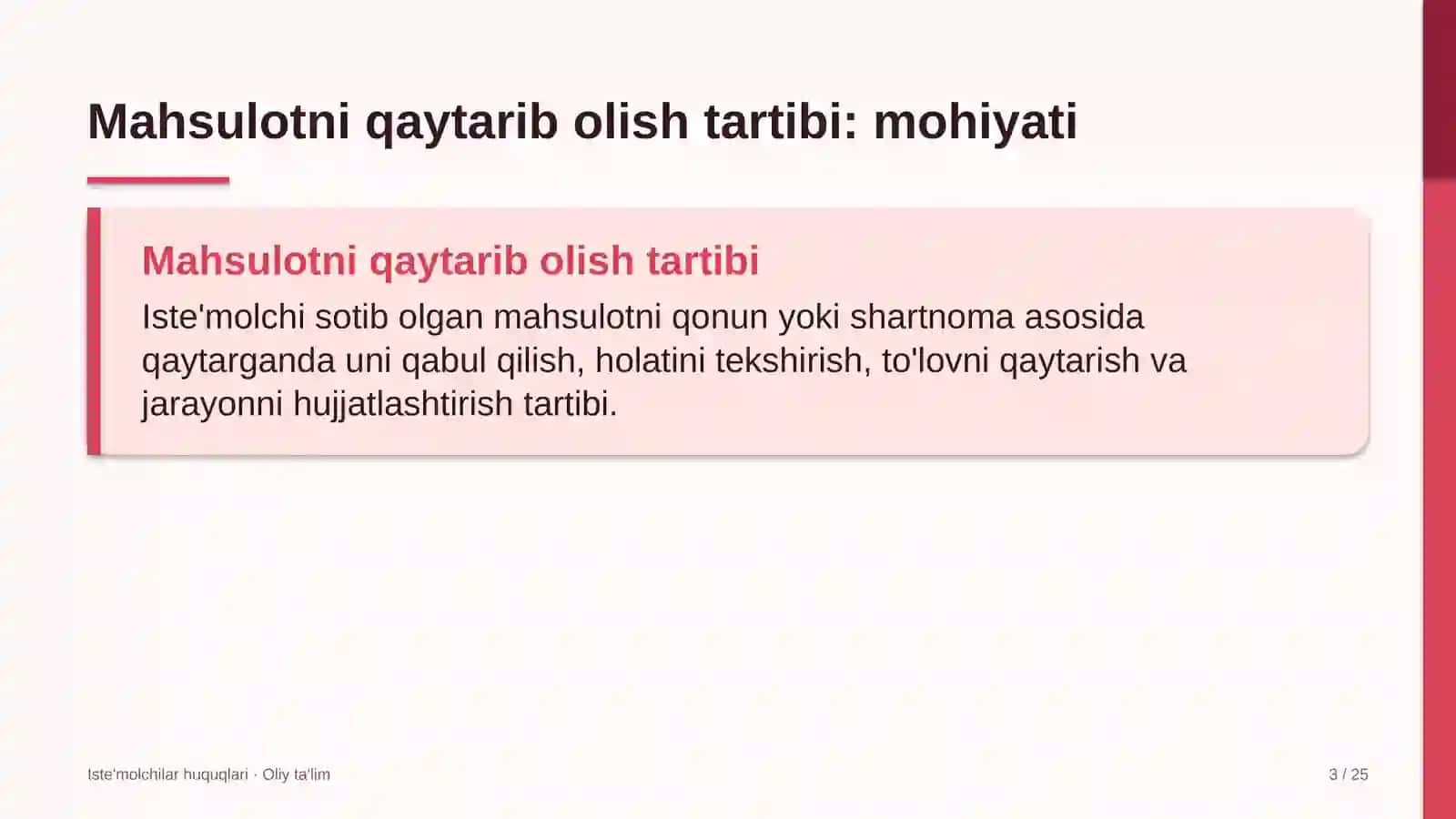 yakka tartibdagi uy joy qurilishida mahsulotni qaytarib olish tartibi 6033 3