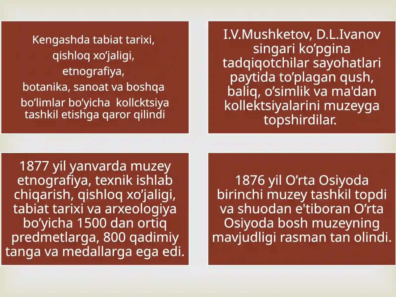 O'zbekiston muzeylari tarixi 3