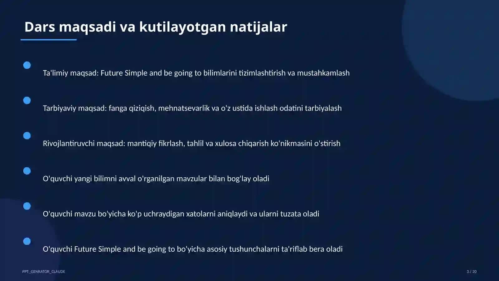 Future Simple and be going to (7-sinf) 3