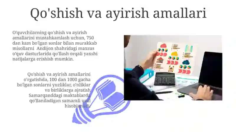 1000 ichidan omanfiy butun sonlar ustida arifmetika amallarini o'rgatish metodikasi 3