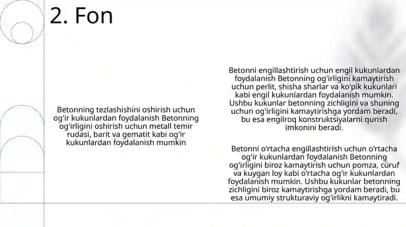 Beton Uchun OgʼIr,Yengil Va OʼTa Yengil ToʼLdirgichlarni Ikkilamchi Resurslardan Olish 3