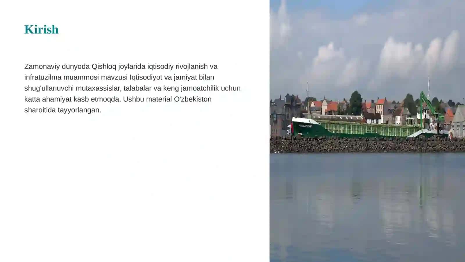 Qishloq joylarida iqtisodiy rivojlanish va infratuzilma muammosi 3