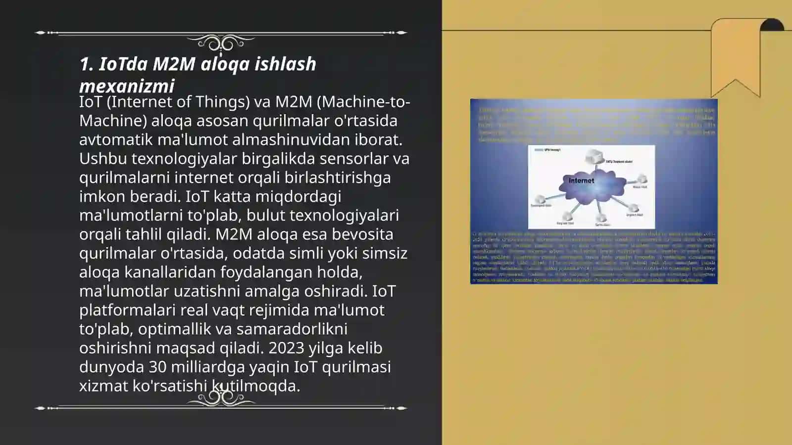 IoTdagi M2M aloqa ishlash tamoyillari, M2M aloqa IoTga qanday afzalliklar keltiradi? 3
