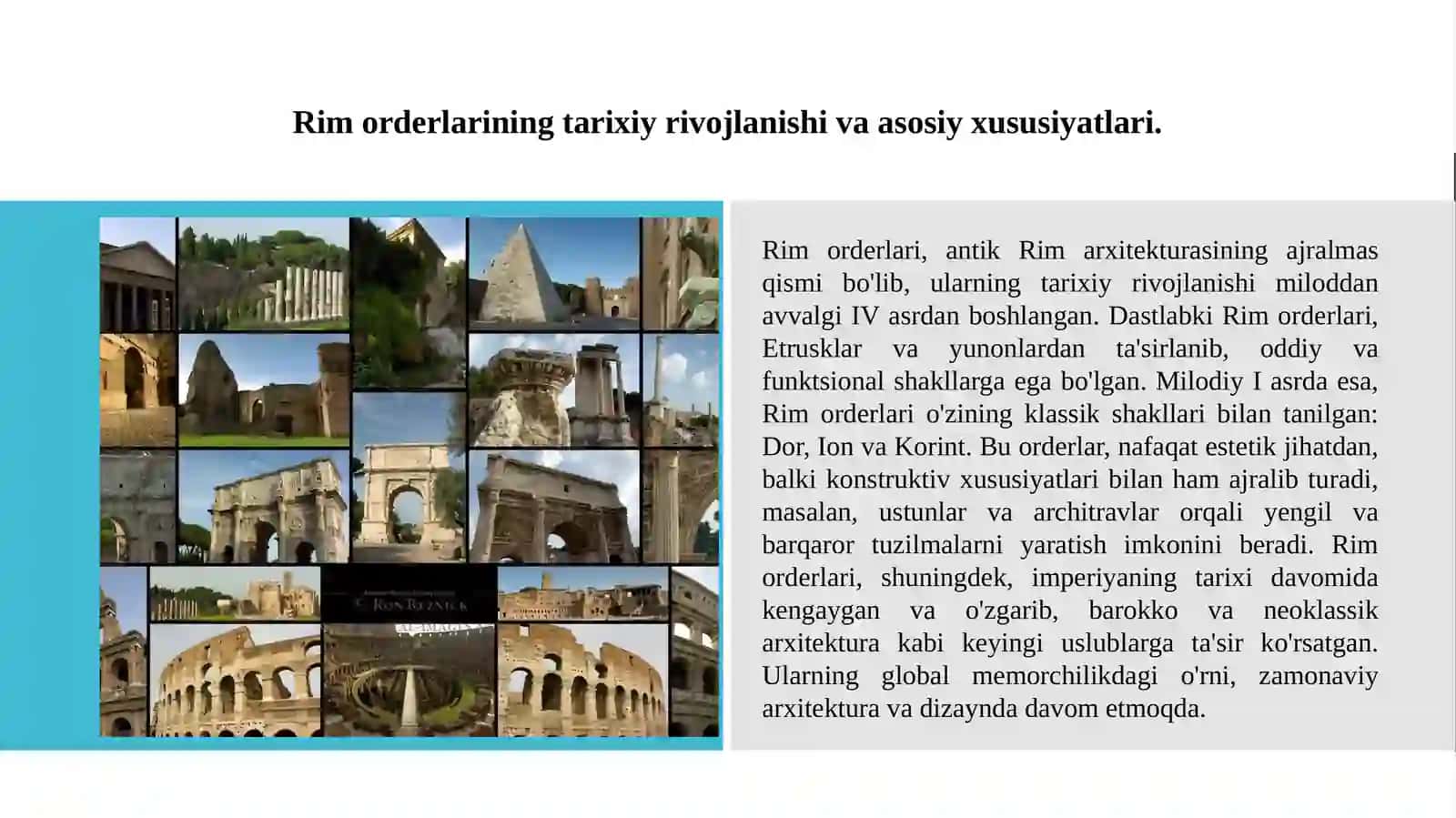Rim orderlari kelip chiqishi va ularning global memorchilikda tasiri 3