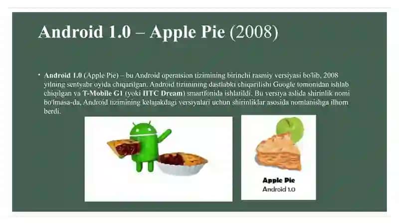 Android operatsion tizimi versiyalari 3