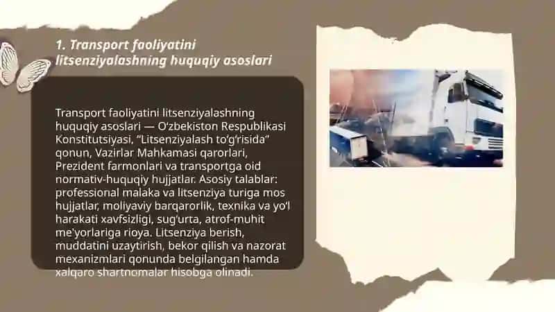 Transport faoliyatini litsenziyalash 3