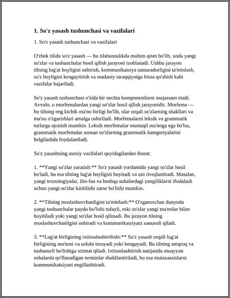 O'ZBEK TILIDA SO'Z YASASH USULLARI 3